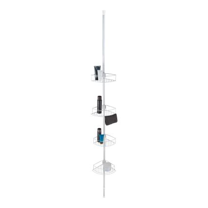 WENKO 26015100 - Estante de esquina DOLCEDO 31x230 cm acero inoxidable/blanco
