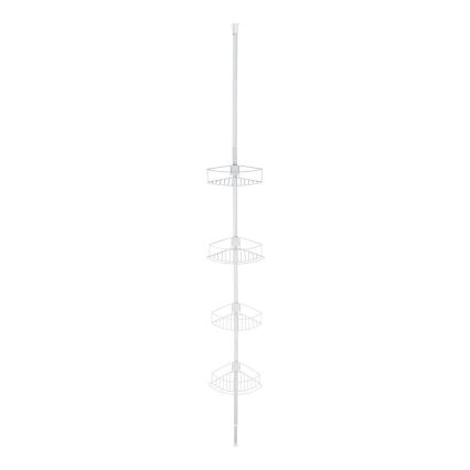 WENKO 26015100 - Estante de esquina DOLCEDO 31x230 cm acero inoxidable/blanco