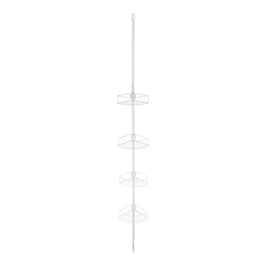 WENKO 26015100 - Estante de esquina DOLCEDO 31x230 cm acero inoxidable/blanco