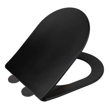 WENKO 26029100 - Asiento para inodoro GALATI 46x36 cm negro