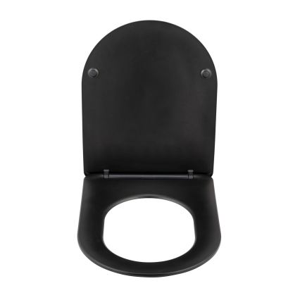 WENKO 26029100 - Asiento para inodoro GALATI 46x36 cm negro