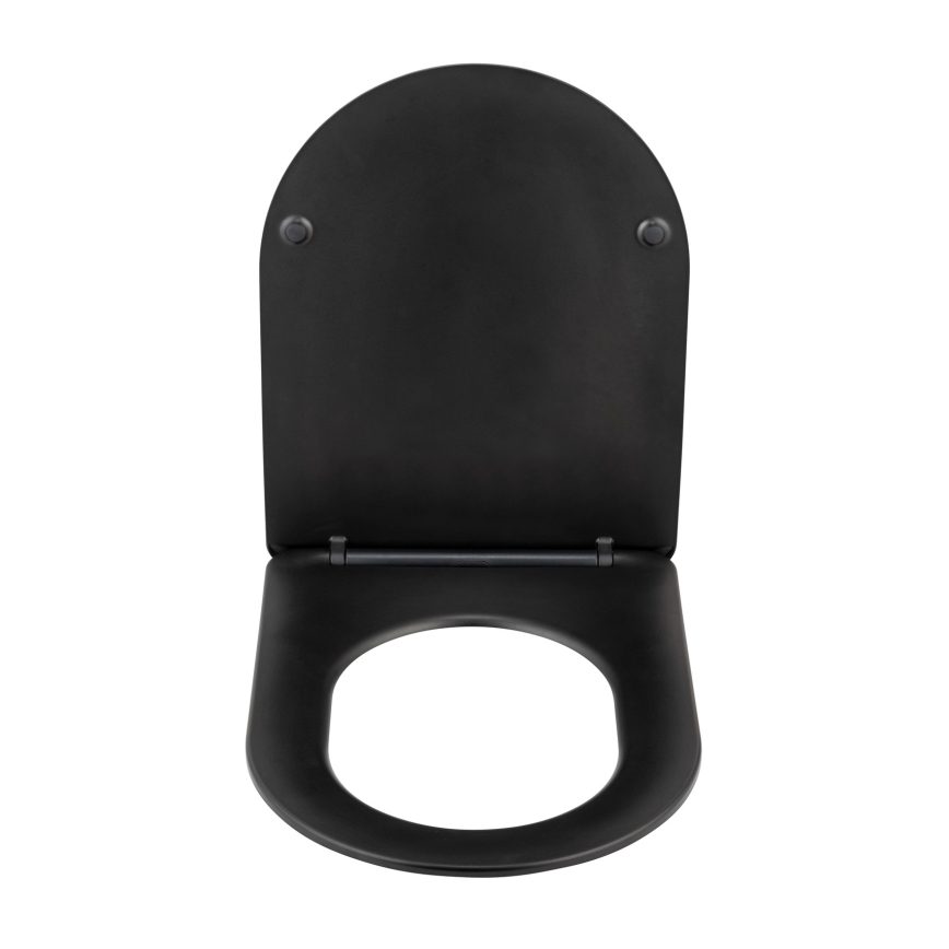 WENKO 26029100 - Asiento para inodoro GALATI 46x36 cm negro
