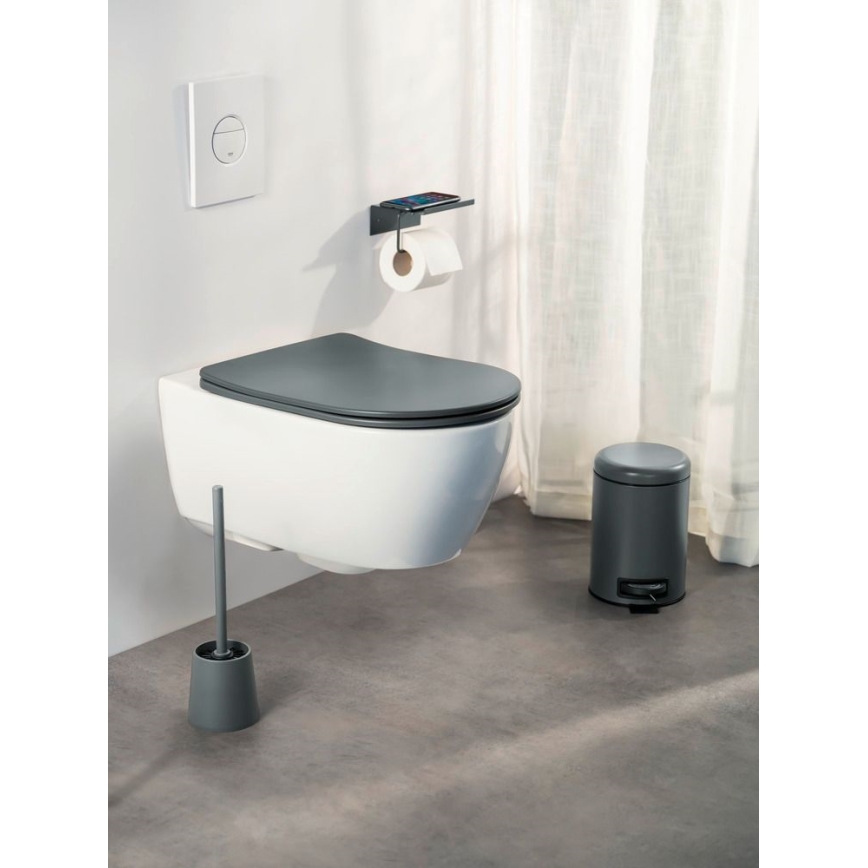 WENKO 26030100 - Asiento para WC GALATI 46x36 cm antracita