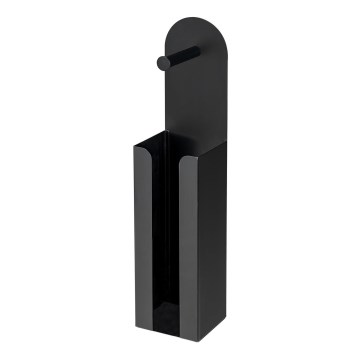 WENKO 26059100 - Soporte para rollos AGIRA 12x54 cm negro