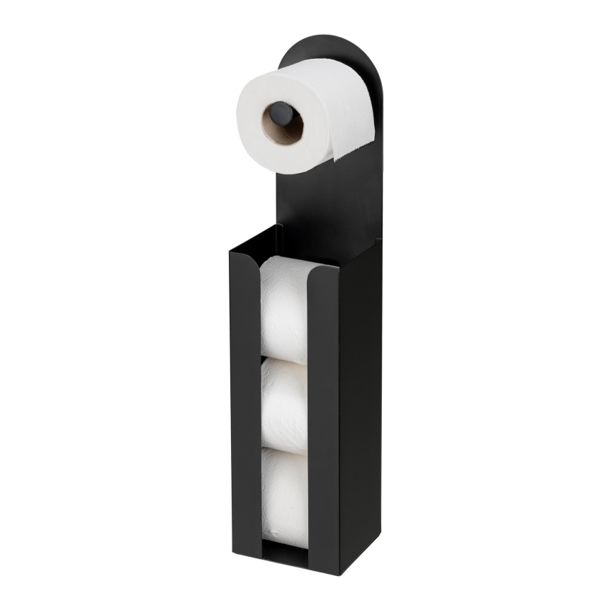 WENKO 26059100 - Soporte para rollos AGIRA 12x54 cm negro