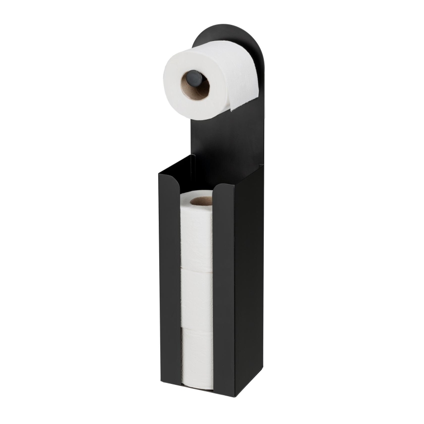 WENKO 26059100 - Soporte para rollos AGIRA 12x54 cm negro