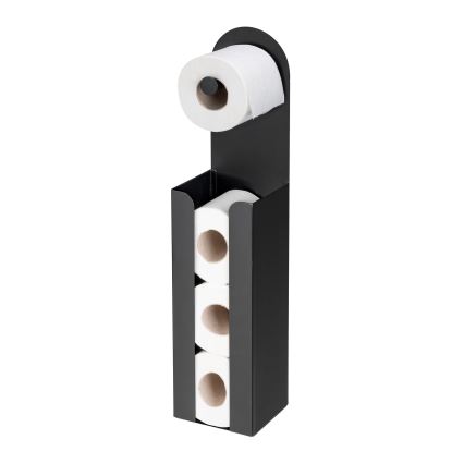 WENKO 26059100 - Soporte para rollos AGIRA 12x54 cm negro