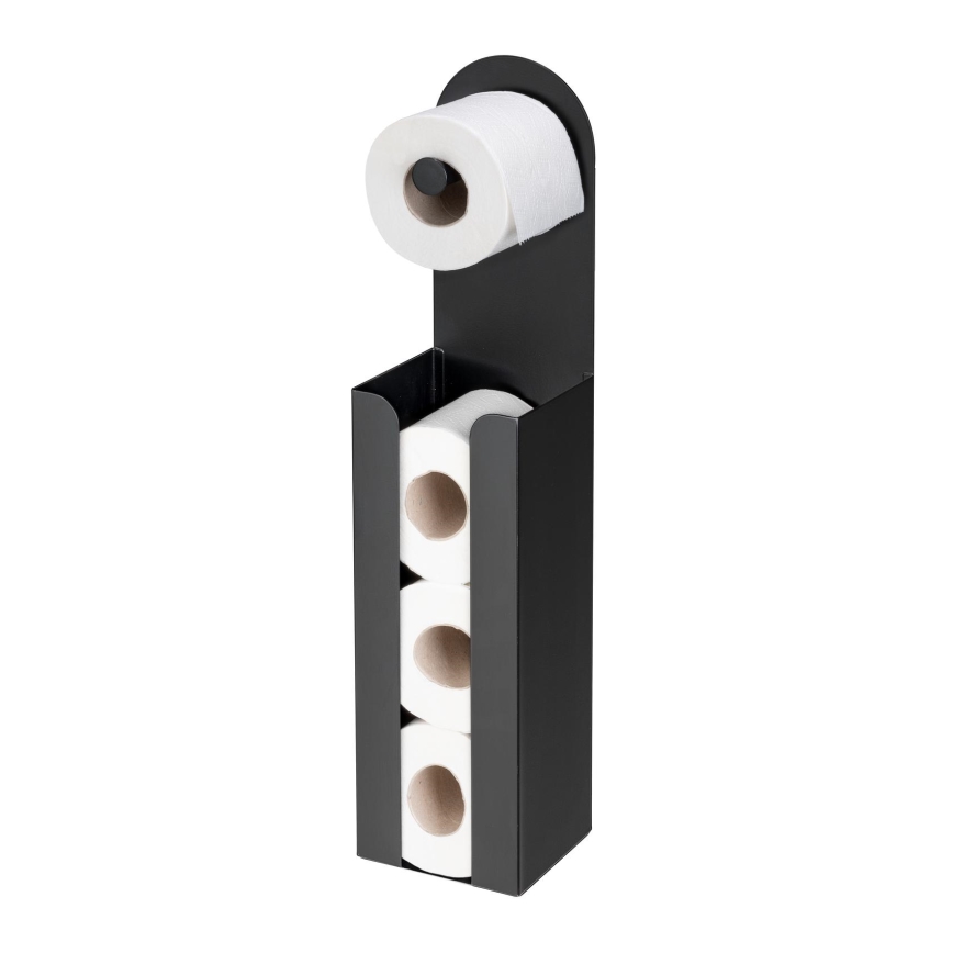 WENKO 26059100 - Soporte para rollos AGIRA 12x54 cm negro