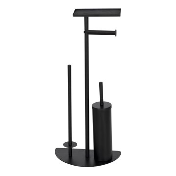WENKO 26060100 - Set para inodoro COSENZA 32,5x72 cm negro