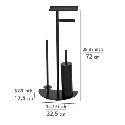 WENKO 26060100 - Set para inodoro COSENZA 32,5x72 cm negro