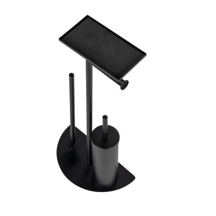 WENKO 26060100 - Set para inodoro COSENZA 32,5x72 cm negro