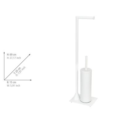 WENKO 26072100 - Escobilla para WC HELLA 15x69 cm blanca