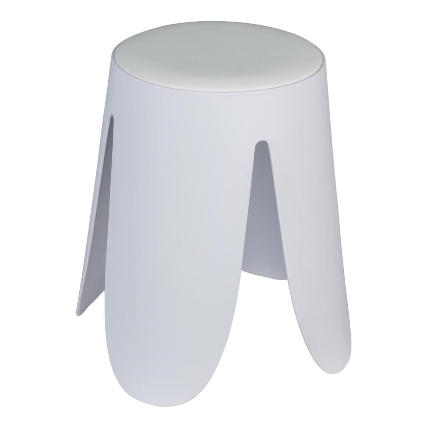 WENKO 26086100 - Taburete COMISO 44,5x46 cm blanco