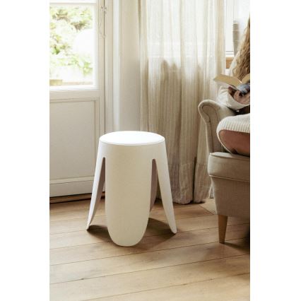 WENKO 26086100 - Taburete COMISO 44,5x46 cm blanco