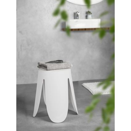 WENKO 26086100 - Taburete COMISO 44,5x46 cm blanco