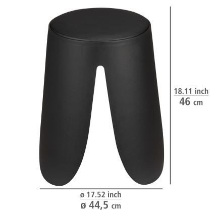 WENKO 26087100 - Taburete COMISO 44,5x46 cm negro