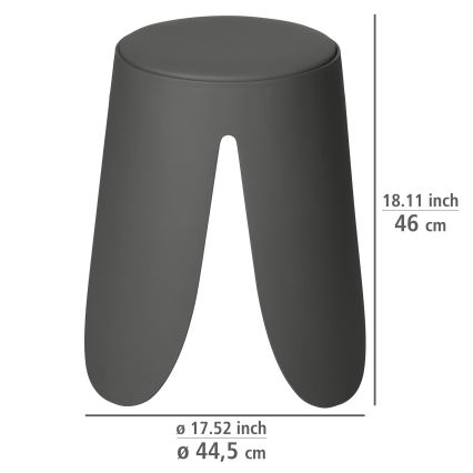 WENKO 26089100 - Taburete COMISO 44,5x46 cm antracita