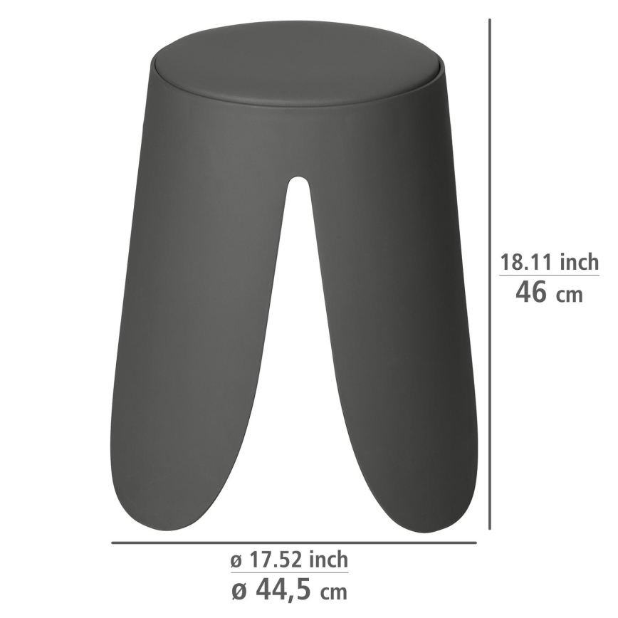 WENKO 26089100 - Taburete COMISO 44,5x46 cm antracita