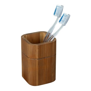 WENKO 26101100 - Portacepillos SERRO 7,5x11 cm marrón