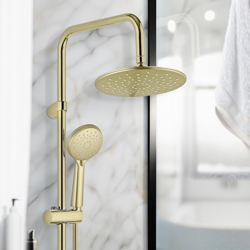 WENKO 26182100 - Sistema de ducha YOUNG LINE 101 cm, color dorado