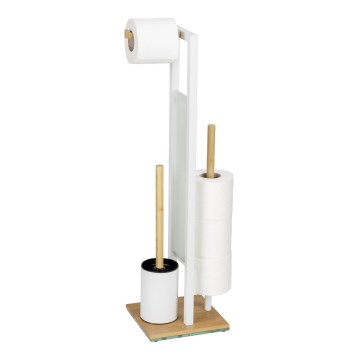 WENKO 26214100 - Set para WC RIVALTA 18x70 cm marrón/blanco