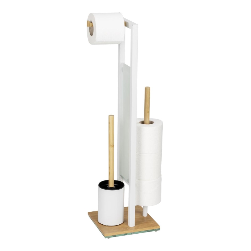 WENKO 26214100 - Set para WC RIVALTA 18x70 cm marrón/blanco