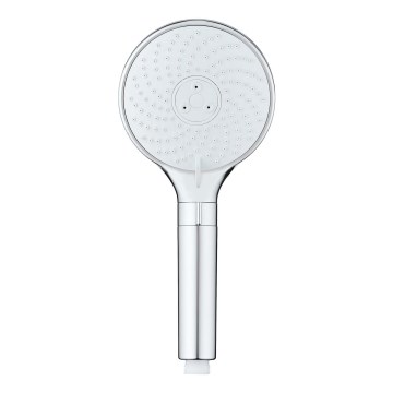 WENKO 26362100 - Cabezal de ducha SISTEMA DE AHORRO DE AGUA 12x12 cm cromado brillante/blanco