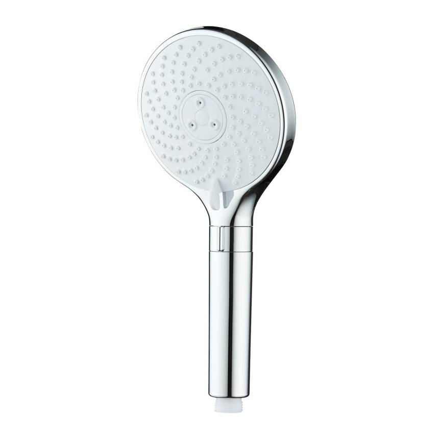 WENKO 26362100 - Cabezal de ducha SISTEMA DE AHORRO DE AGUA 12x12 cm cromado brillante/blanco
