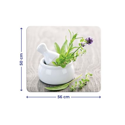 WENKO 2712940500 - Placa protectora ABDECKPLATTE para alimentos, 56 x 50 cm, multicolor/transparente