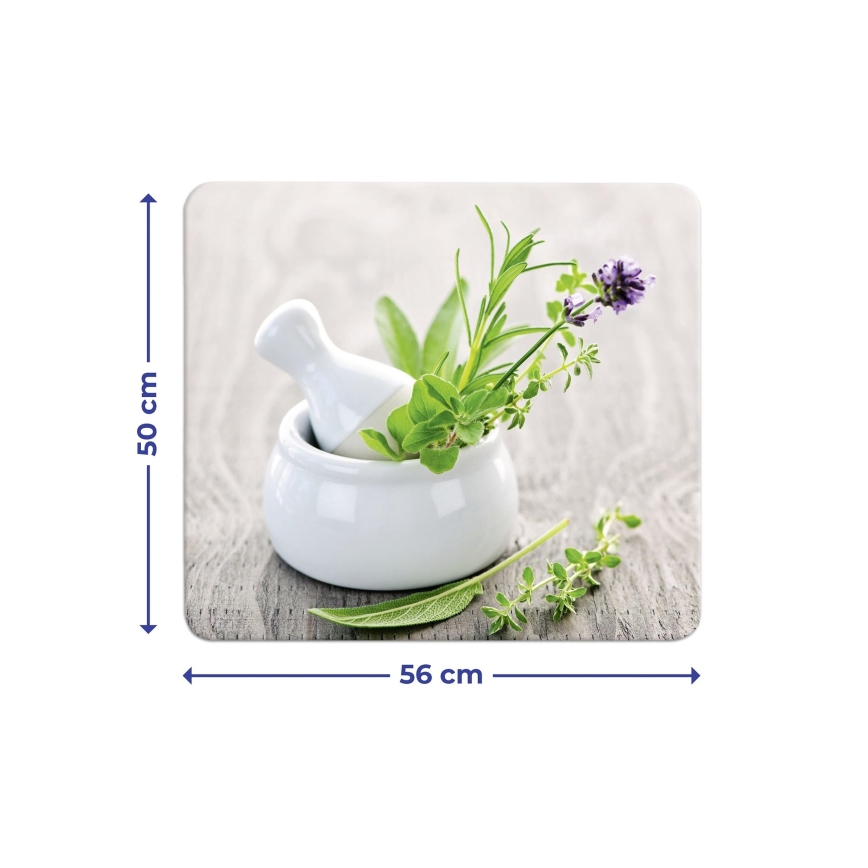 WENKO 2712940500 - Placa protectora ABDECKPLATTE para alimentos, 56 x 50 cm, multicolor/transparente