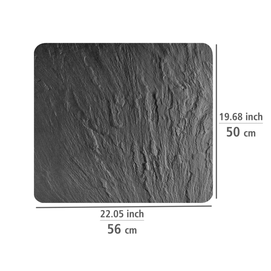 WENKO 2712984500 - Placa de cubierta NEUTRO 56x50 cm negra/transparente