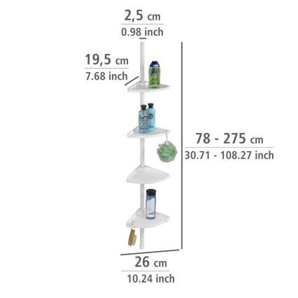 WENKO 3201010100 - Elemento de esquina COMPACT 26x195 cm blanco