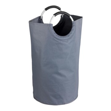 WENKO 3440803100 - Cesto para ropa JUMBO 38x72 cm antracita/plata/negro