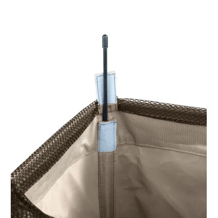 WENKO 3450113100 - Cesto para ropa CORNO 18,5 x 60 cm beige/negro
