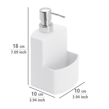 WENKO 3620115100 - Dispensador de jabón FESTIVAL 10x18 cm blanco
