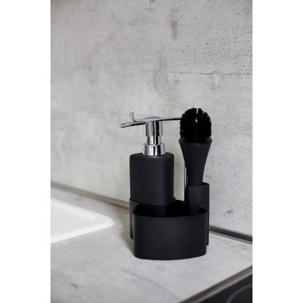 WENKO 3620117800 - Dispensador de jabón FESTIVAL 10x18 cm negro