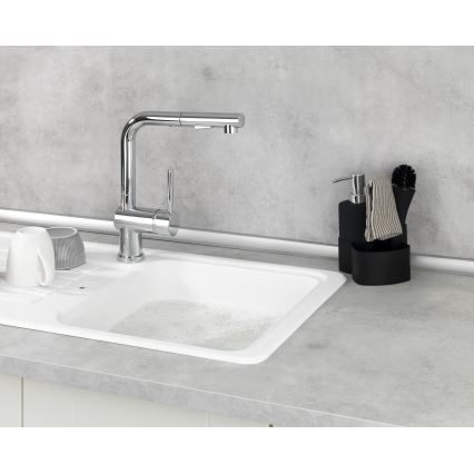 WENKO 3620127800 - Set de lavado EMPIRE 11x19 cm negro/plata