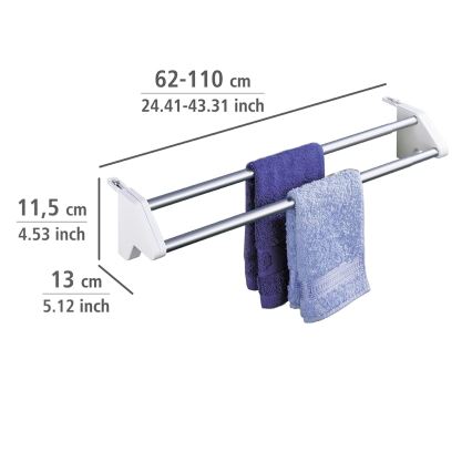 WENKO 3702100 - Colgador 13x11,5 cm plateado/blanco