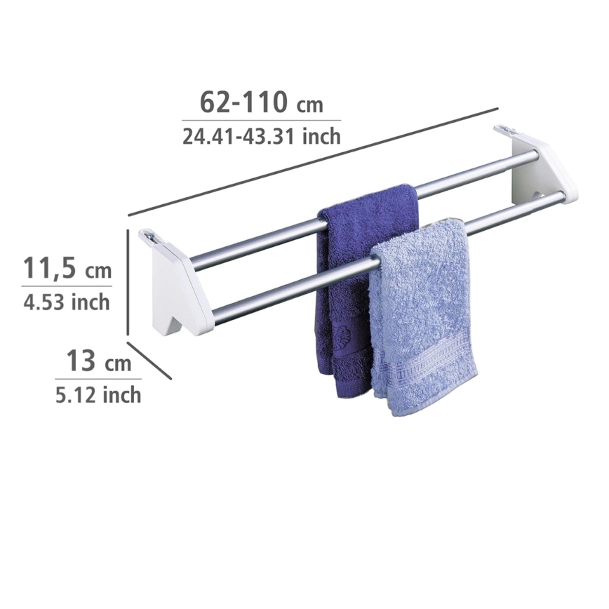 WENKO 3702100 - Colgador 13x11,5 cm plateado/blanco