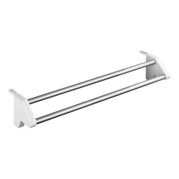 WENKO 3703100 - Tendedero de ropa TWIN 60x13 cm plateado/blanco