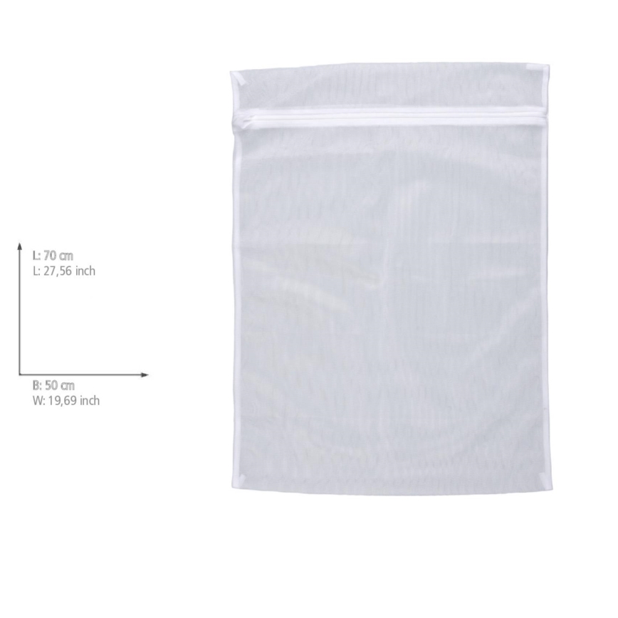 WENKO 3751700100 - Bolsa de lavandería JUMBO 50x70 cm blanca