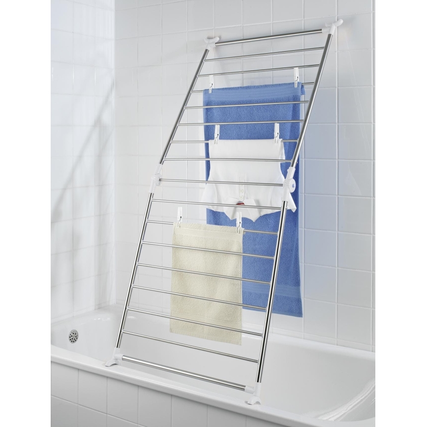 WENKO 3772020100 - Tendedero PROFI 65x150 cm acero inoxidable/plateado/blanco