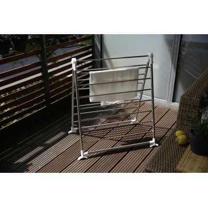 WENKO 3772020100 - Tendedero PROFI 65x150 cm acero inoxidable/plateado/blanco