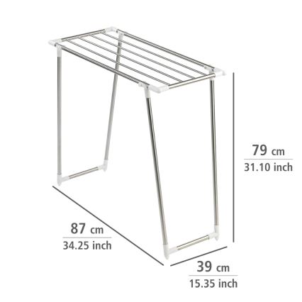 WENKO 3774020100 - Tendedero para ropa PROFI SINGLE 87x79 cm acero inoxidable/plateado/blanco