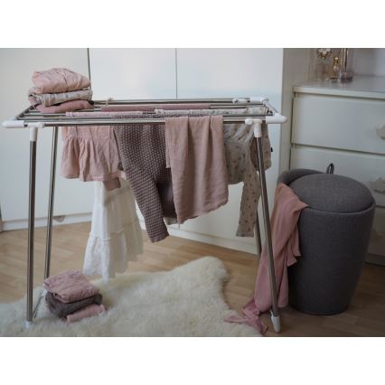 WENKO 3774020100 - Tendedero para ropa PROFI SINGLE 87x79 cm acero inoxidable/plateado/blanco