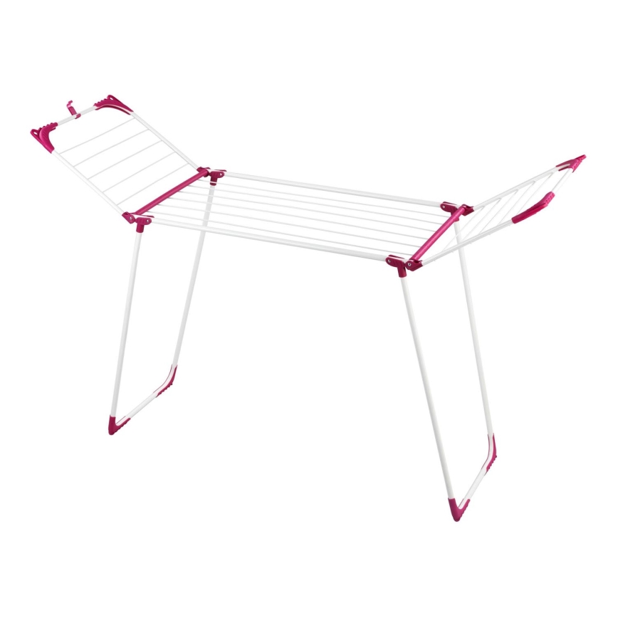 WENKO 3774021100 - Tendedero de ropa SUMMER DRY 153x76 cm blanco/rosa