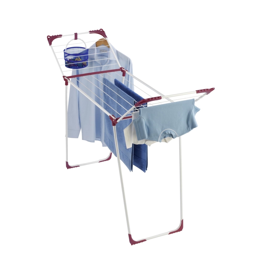 WENKO 3774021100 - Tendedero de ropa SUMMER DRY 153x76 cm blanco/rosa