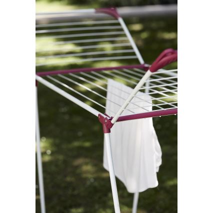 WENKO 3774021100 - Tendedero de ropa SUMMER DRY 153x76 cm blanco/rosa