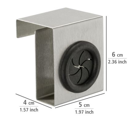 WENKO 4368060100 - Gancho PUSH 5x6 cm plateado/negro