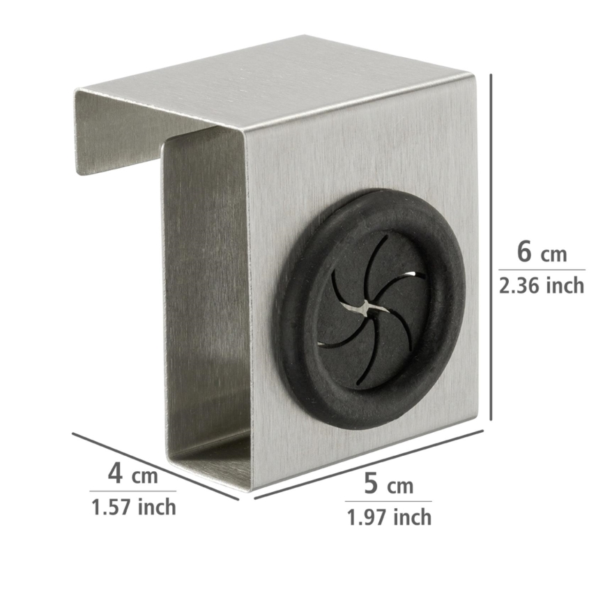 WENKO 4368060100 - Gancho PUSH 5x6 cm plateado/negro